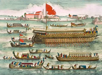 Typen benannter Schiffe der Venezianer, im Lido, 1693